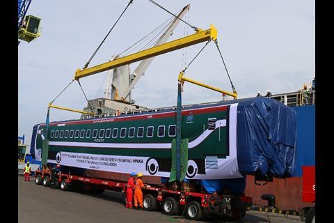 The first 15 of 250 coaches which Bangladesh Railway has ordered from Indonesian rolling stock manufacturer PT Inka have been shipped.
